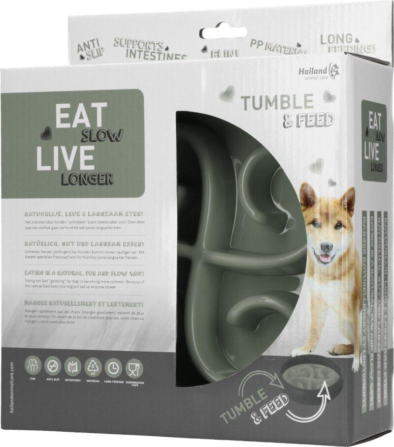 Eat Slow Live Longer Tumble Feeder Grey - Afbeelding 2