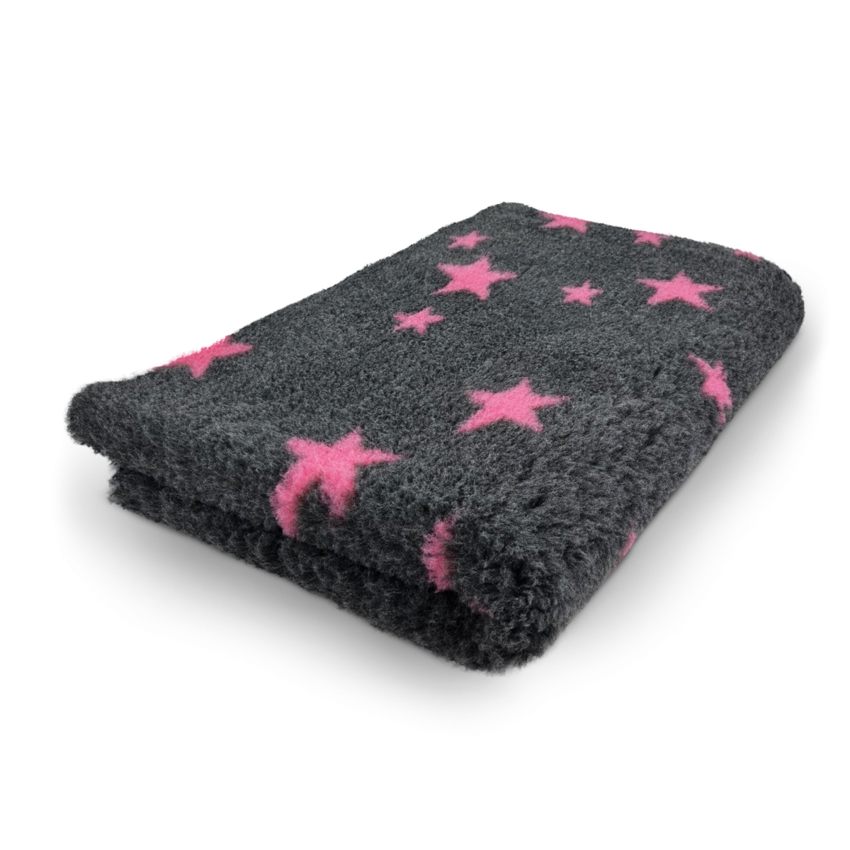 Vet bed Stars Antraciet Fuchsia - anti-slip 150 x 100 cm