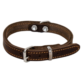 JV VETLEDER Halsband Bruin-20mmx50cm