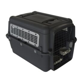 Topmast Pawsport Reisbench - IATA Transportbox - Antraciet - Maat L - 80 x 56 x 59.5 cm