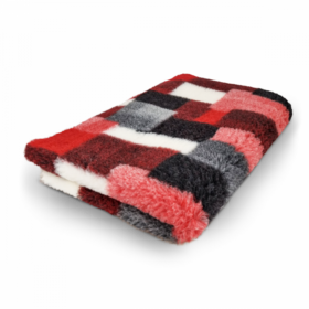 Vet Bed Patchwork - Rood - Rol van 10 meter, 150 cm Breed