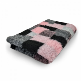 Vetbed Patchwork - Roze, Grijs & Zwart - Rol 10 Meter - 150 CM Breed - Antislip