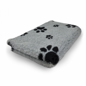 Vet Bed Grijs met Zwarte Voetprint - Rol 10 Meter | 150 cm Breed