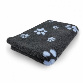 Vet Bed - Kleine en Grote Voetprint - Antraciet & Lichtblauw - Rol 10 Meter 150 cm Breed