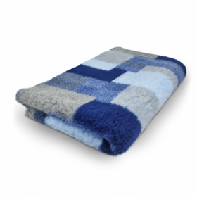 Vet Bed Patchwork - Lichtblauw - Rol 10 meter - 150 cm breed