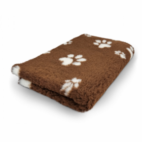 Vet Bed Bruin met Witte Voetprint - Rol 10 Meter | 150 cm Breed