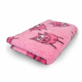 Vet Bed Farm Animals - Pinky Piglet - Antislip Hondenmat - 10 Meter Rol - Roze