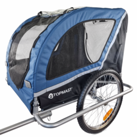 Topmast Hondenfietskar Ease - Met vering - Opvouwbaar - Blauw