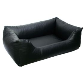 Topmast Hondensofa  Skai Leer Zwart 120 x 90 cm