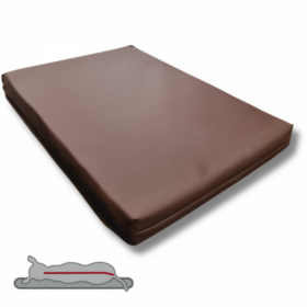 Topmast Orthopedisch Hondenbed Leatherlook  Bruin 150 x 100 cm