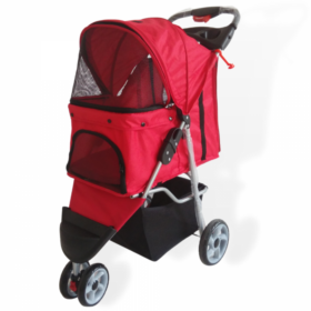 Topmast Hondenbuggy Modern - Rood - 3 Wielen