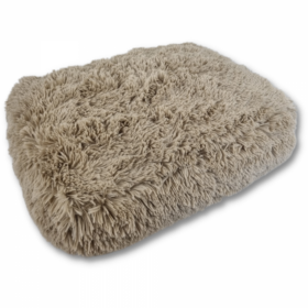 Topmast Fluffy Lounge Serie - Dierenmatras - Taupe - Maat XL - 120 x 90 x 28 cm