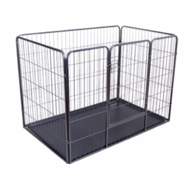 Topmast Puppyren Square - Antraciet Gecoat - Met PVC Lade - 93 x 63 x 63 cm