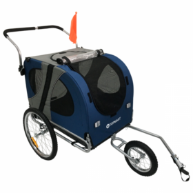 Topmast Easy Flow Hondenfietskar - Met Jogger Functie - Opvouwbaar - Blauw - Large