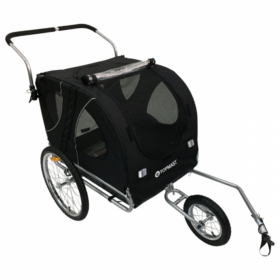 Topmast Easy Flow Hondenfietskar - Met Jogger Functie - Opvouwbaar - Zwart - Large