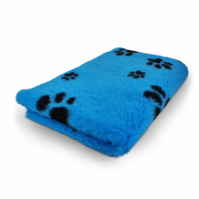 Vet Bed Turquoise met Zwarte Voetprint - Rol 10 meter 150 cm Breed