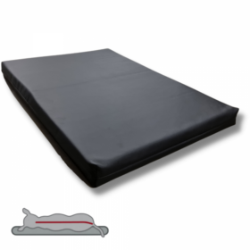 Topmast Orthopedisch Hondenbed Leatherlook - Zwart 125 x 90 cm