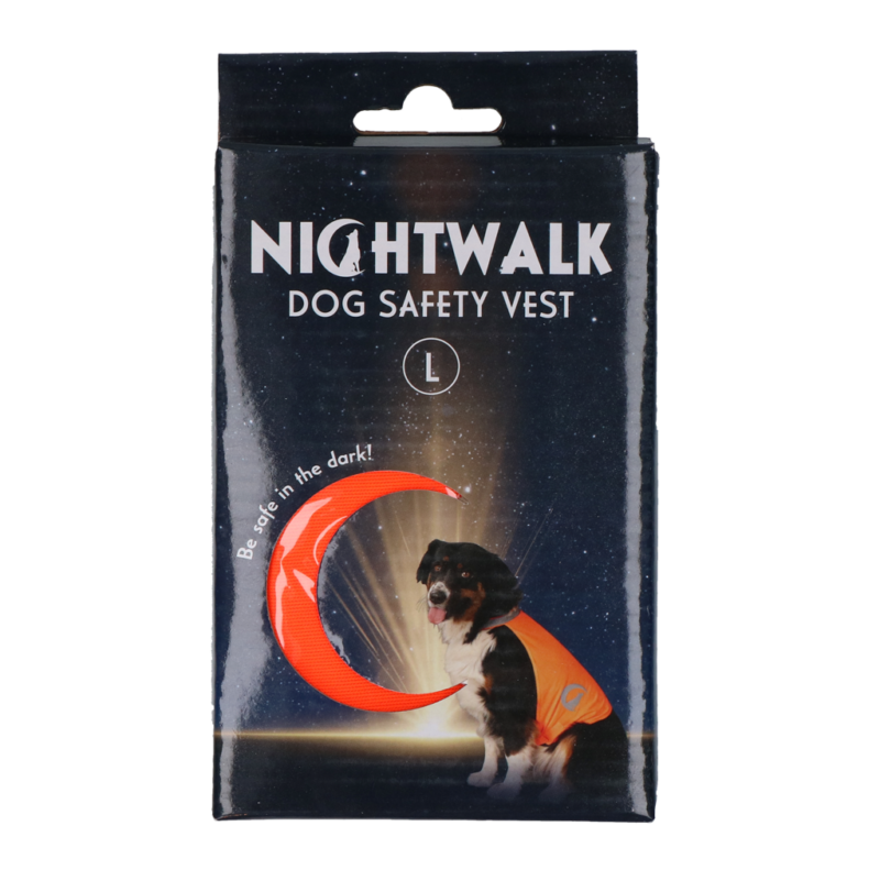 Nightwalk Dog Safety Vest Orange Large