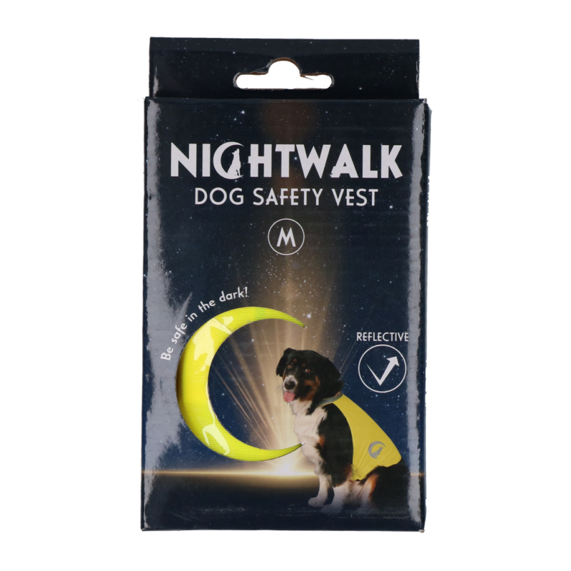 Nightwalk Dog Safety Vest Yellow Medium