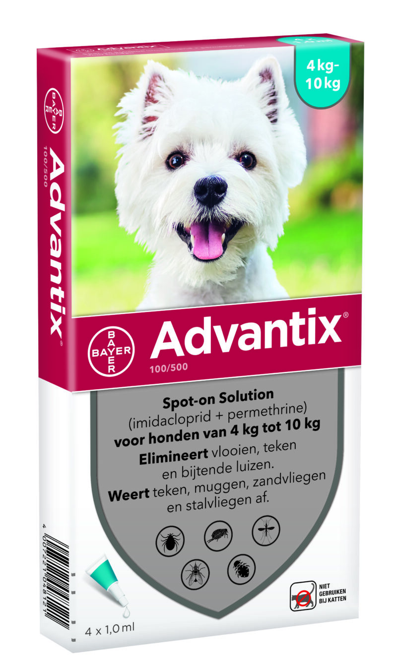 Bayer advantix spot on 100/500 4-10 KG - 4 PIP